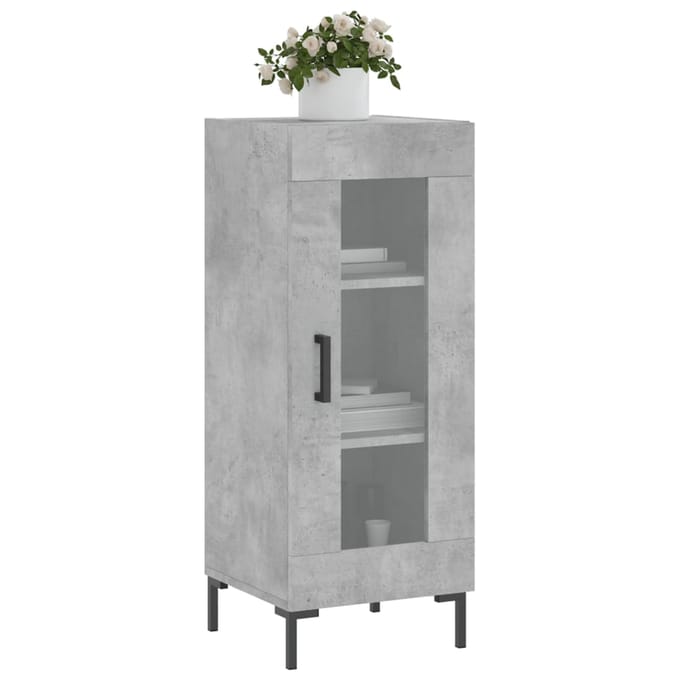 vidaXL - Dressoir - 34,5x34x90 - cm - bewerkt - hout - betongrijs