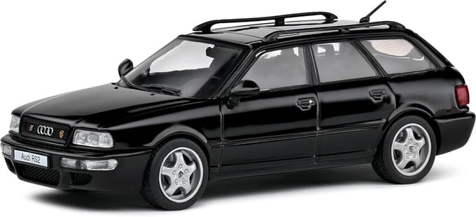 Schaalmodel Auto 1:43 Audi Avant RS2 Zwart - Detailgetrouwe Diecast Modelauto