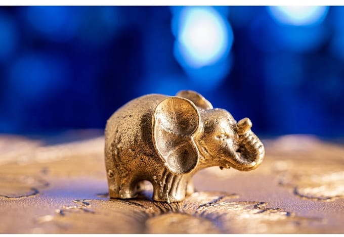 Miniatuur Olifant messing