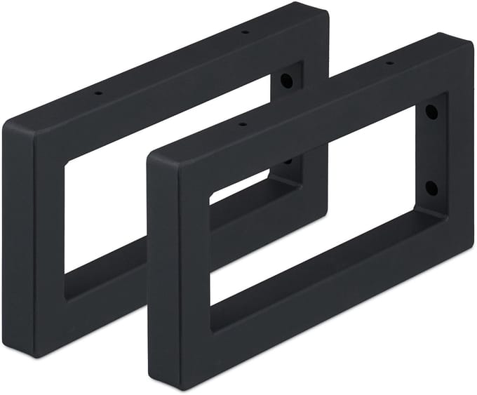 Plankdrager - set van 2 - 30 cm - voor planken en wastafels - staal - zwart