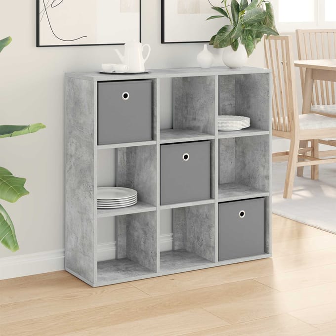 vidaXL - Dressoir - Beton - Grijs - 88,5 - x - 29 - x - 84,5 - cm