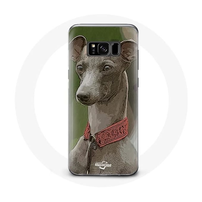 Coque - MANIACASE - Samsung Galaxy S8 Plus - Souple - Gris - Lévrier greyhound gris