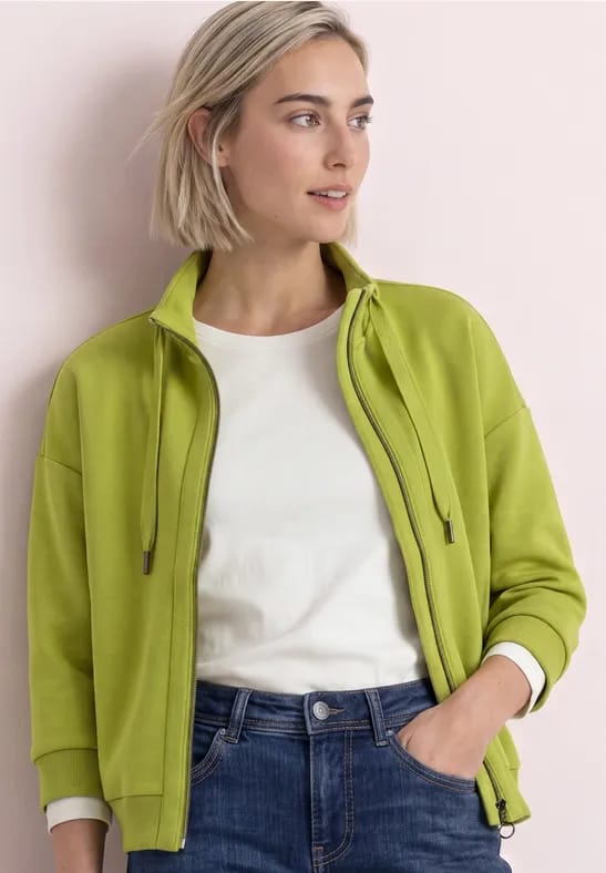 Jasje met Silk-Look en geribde details