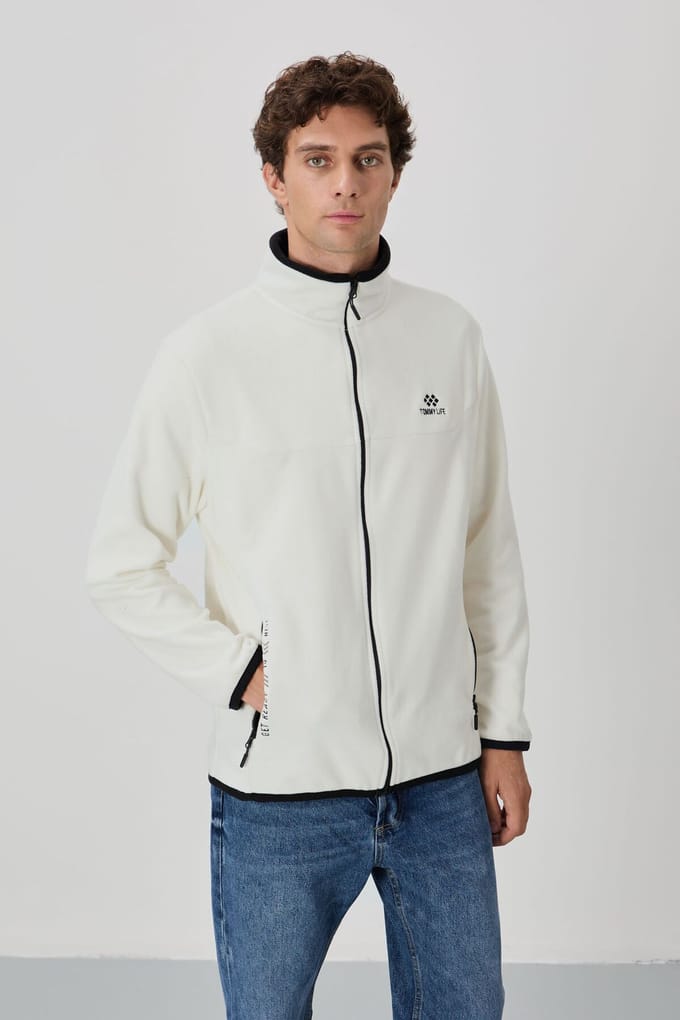 Heren Pluche Rits-voor Sweatshirt
