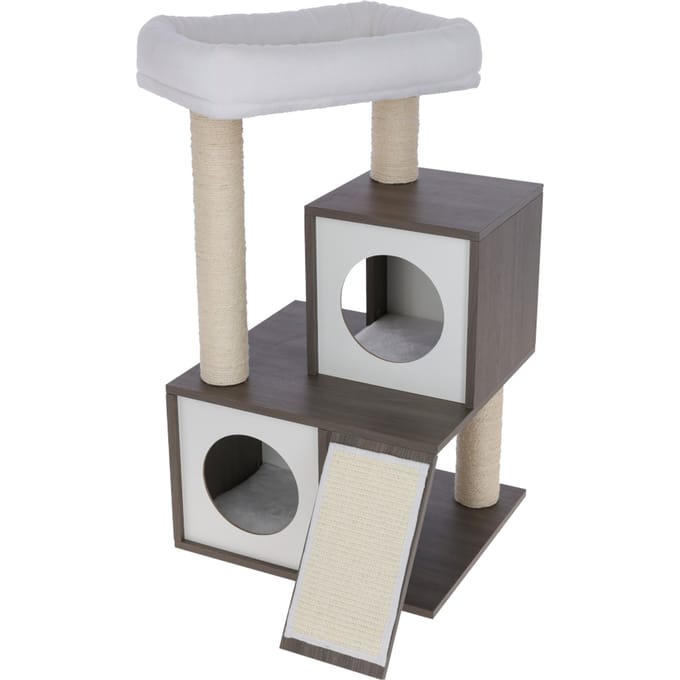 Kerbl Pet krabpaal Flair, wit/grijs 48x44x86cm kat