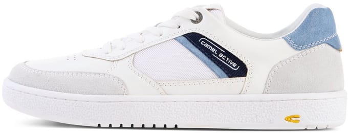 camel active Sneaker van leermix met vetersluiting - Maat menswear-42 - Wit