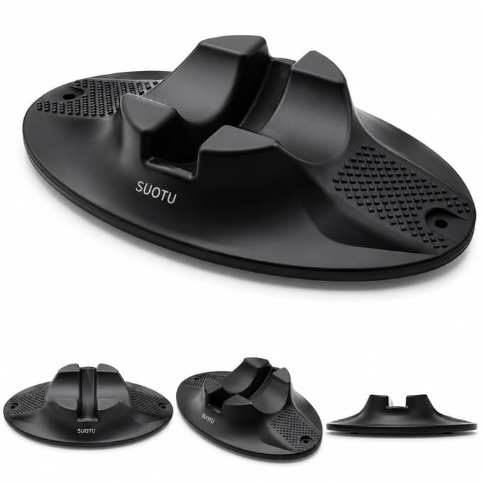 Suotu standaard step - Stuntstep/kinderstep Standaard - met Extra Stabiele Base - Step Stand Fit Meest Major Steps -Trick Step - Zwart