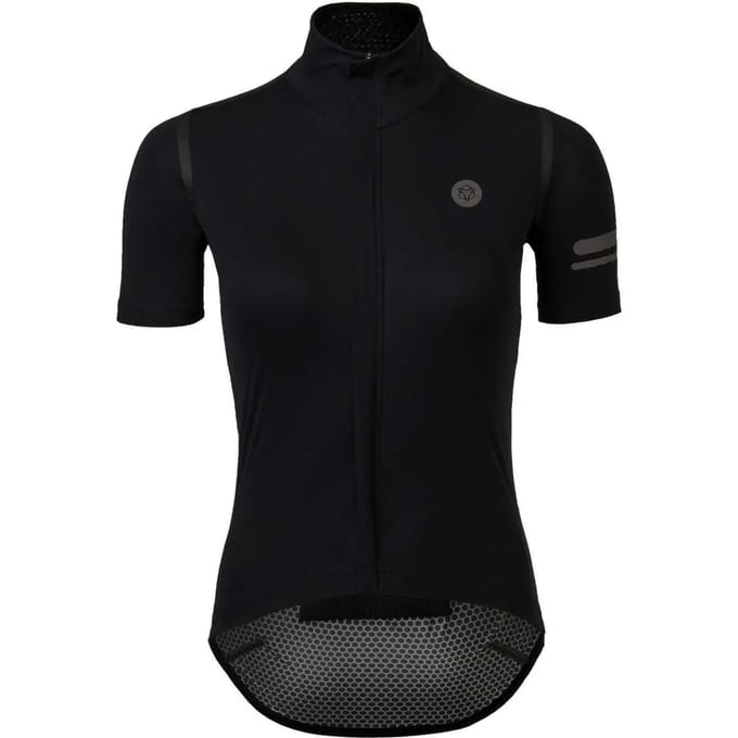 AGU Rain Jersey - Fietsshirt - Wielrenshirt - Dames - Zwart - M - Waterdicht - DWR Coating - Getapete naden