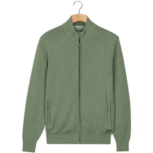 Baileys Vest Two-Tone Faux-Uni Cotton Full Zip Dark Forest / male