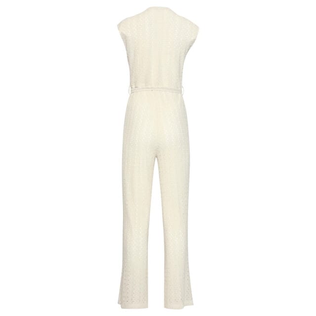 Smashed Lemon Jumpsuit met structuur en tailleceintuur |