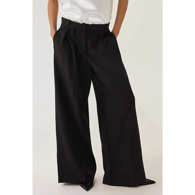 Hoge Taille Plisse Palazzo Broek