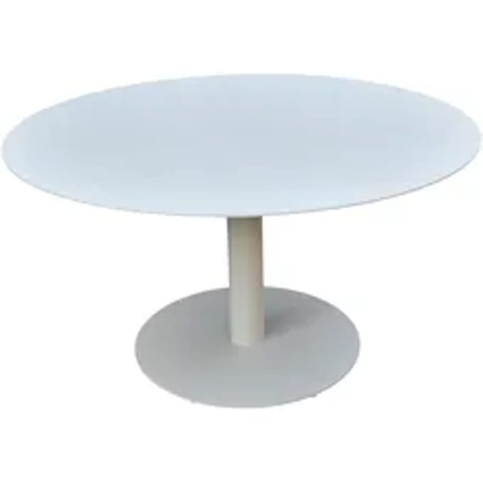 Central Park Alessio Eettafel - Aluminium - Keramisch Printglas - Beige - Diameter 140cm