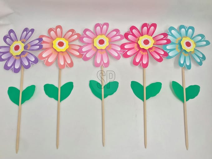 Windmolen 63 cm - Roze