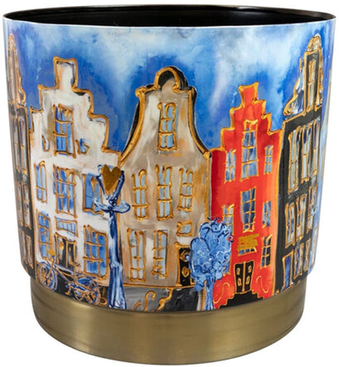 Ter Steege - metaal Bloempot - multicolour - D23 x H23 cm - Opening 22 cm