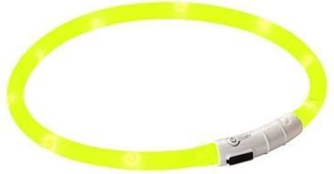 LED Honden Halsband Geel - Oplaadbaar - 20 tot 70 cm