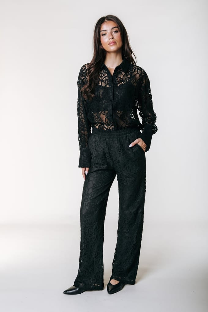 Colourful Rebel Melody Lace Pants Black Taglia: M | Pantaloni da completo Outlet | Donna | Nero