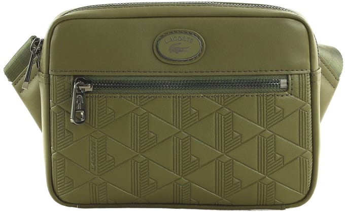LACOSTE Schoudertas Nomogramme Reporter Bag Ivy Green Olijfgroen