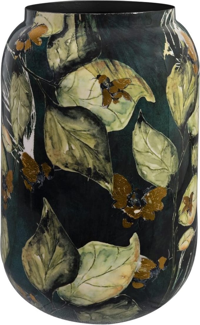 TS Collection Vaas Bee Green - groen - metaal/epoxy - D30 x H42 cm - bloemenvaas - Designed by Lammie