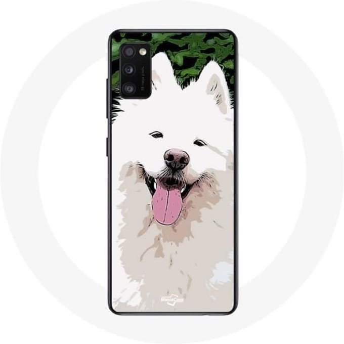 Samsung Galaxy A41 hoesje Samojeed wit hondenras wit