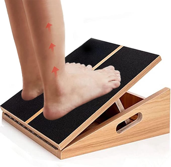 Verstelbare Houten Schuine Plank voor Kuitstretching, Squats en Enkelmobiliteit