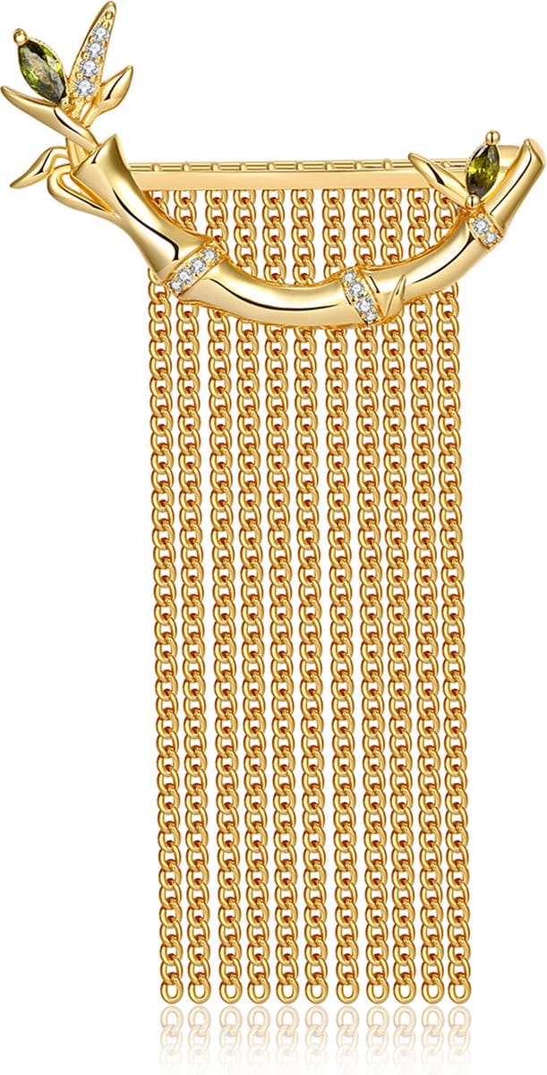 Ketting Broche - 14k Goud