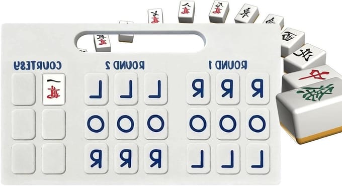 Mahjong Oefenbord - Strategisch Spel - Vaardigheidstraining - Compact Reisformaat - 23 x 16 cm - Wit