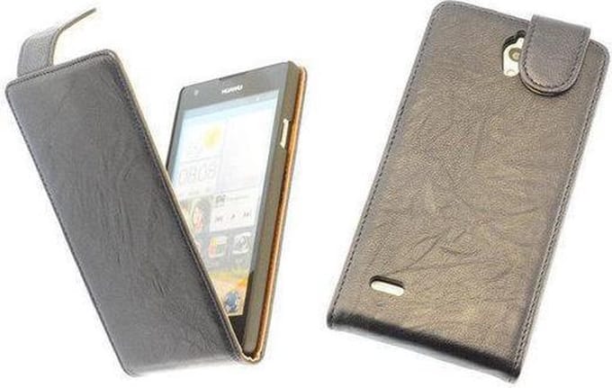BestCases NaveyBlue Kreukelleer Flipcase Huawei Ascend G700