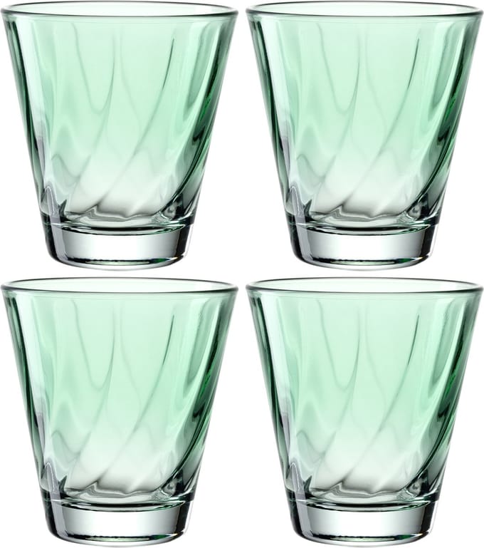Leonardo TWIST Drinkglas 215ml groen - set/4