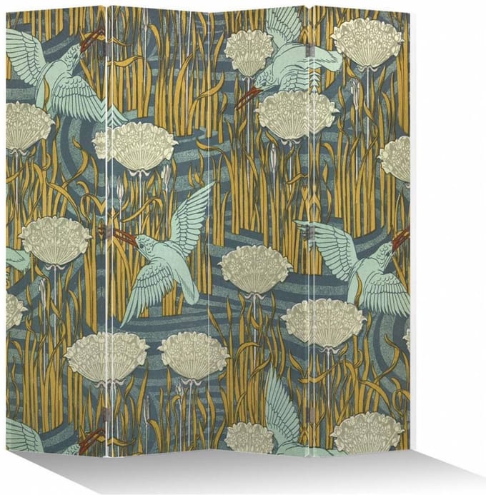 Fine Asianliving Japans Kamerscherm Oosters Scheidingswand B160xH180cm 4 Panelen Vogels