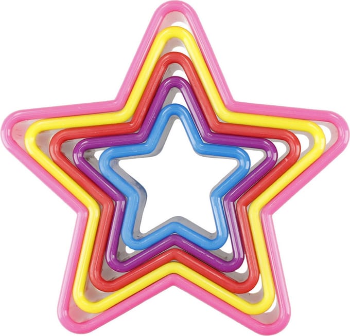 Colourworks - 5-Delige Koekjes Uitsteek Bakvorm Set – Ster