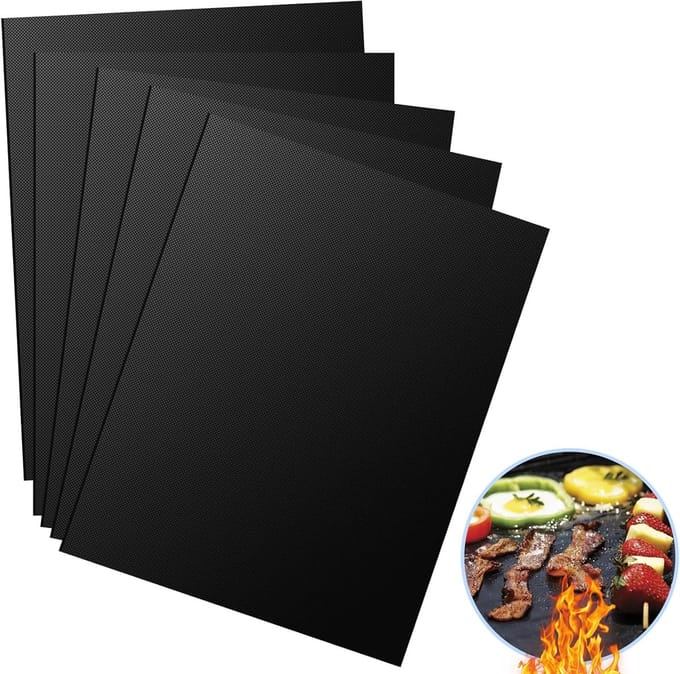 Dailygoods - Grillmat Set van 5 - Niet Plakbaar en Hittebestendig