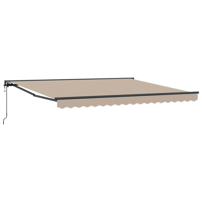 vidaXL - Zonnescherm - Frame - Beige - 400 - × - 300 - cm - Polyester - met - PU-coating