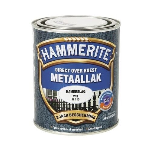 Hammerite Metaallak Direct over Roest Hamerslag - H110 Wit