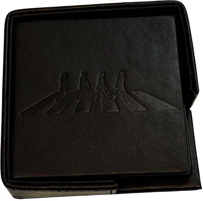 The Beatles - Crossing Onderzetter Set - Zwart