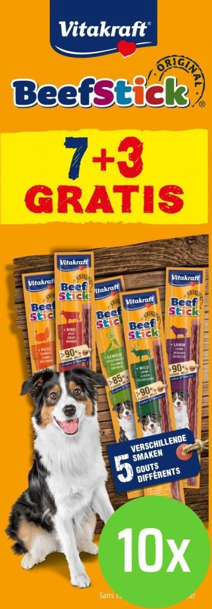 Vitakraft Multipack Beef-Sticks 7+3 - 10 verpakkingen
