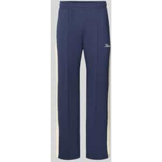 Sweatpants met lengtenaden en labelprint