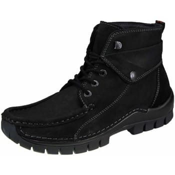 Wolky Dames Hoge veterschoenen 04725 Jump Zwart