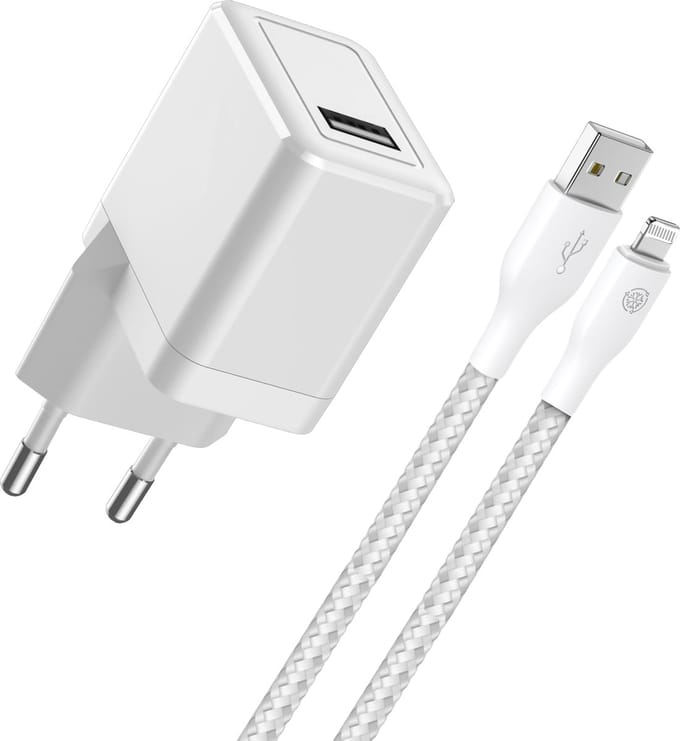 Power Adapter geschikt voor iPhone, iPad Oplader met Lightning naar usb Kabel 2 Meter