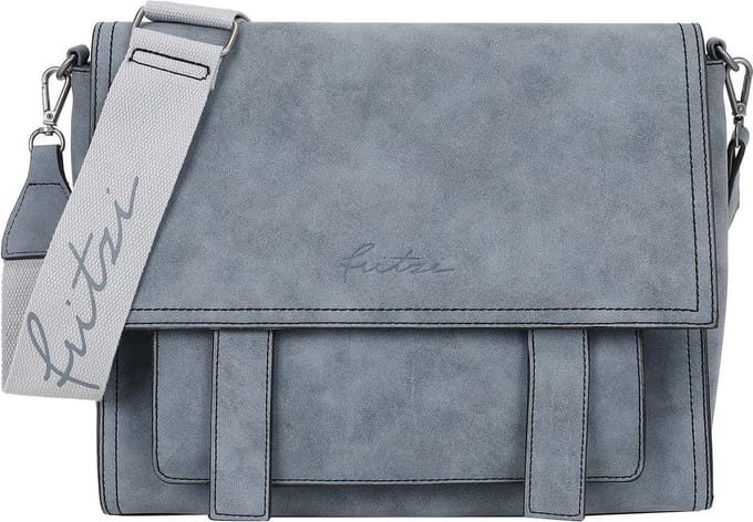 Fritzi aus Preußen Schoudertas Fritzi Jive Satchel Blue Grey Blauwgrijs