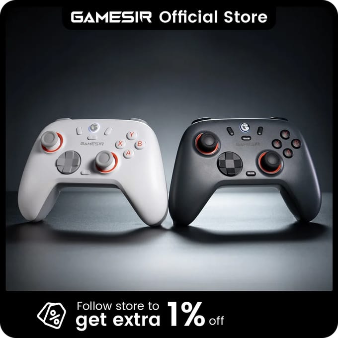 GameSir Nova Lite 2 Switch Controller Draadloze Gamepad met Hall Effect voor Nintendo Switch, iPhone, Android Telefoon, PC Joystick Midnight Gray