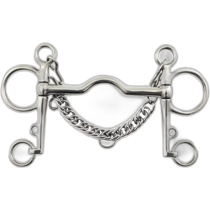 Medium pelham bit met curb ketting Premier Equine
