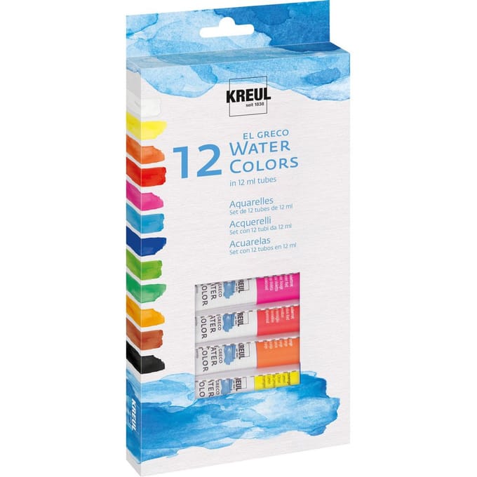 Kreul EL GRECO Water Colors set - 12 tubes van 12 ml
