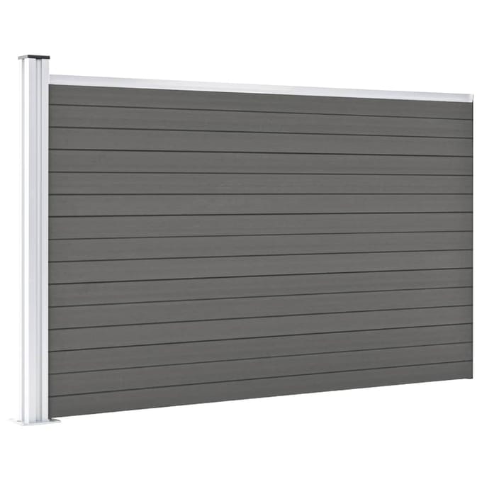 vidaXL - Schutting - 175x105 - cm - HKC - grijs