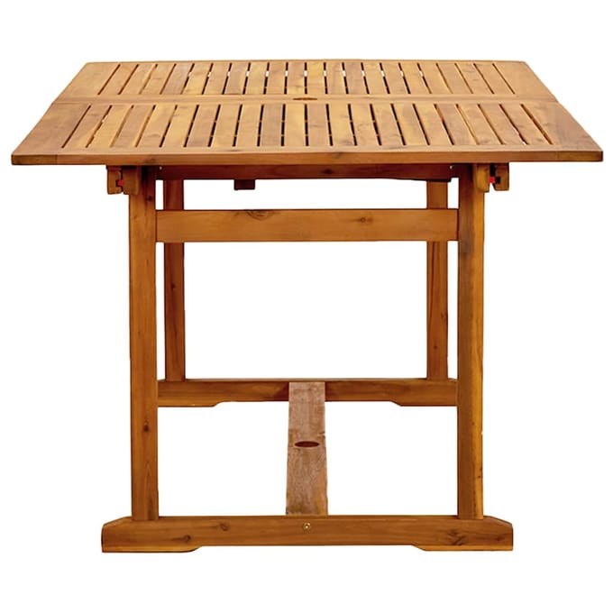 vidaXL - 9-delige - Tuinset - massief - acaciahout - en - textileen