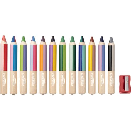 CRELANDO 3-in-1-kleurpotloden, 12 stuks (duo)