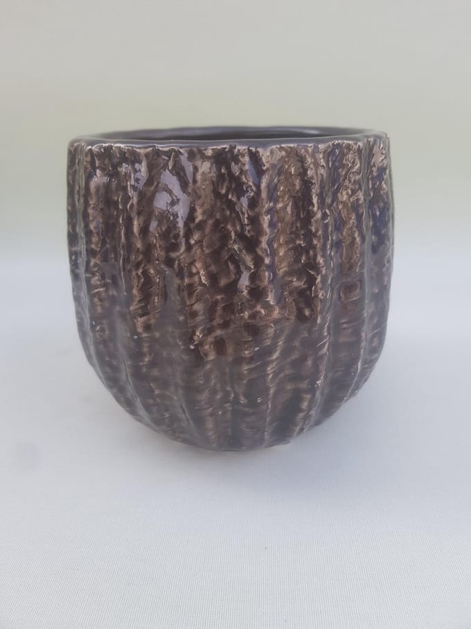 MIca Decorations Luuk pot round grey