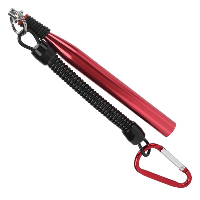 Aluminiumlegering Softbaits Visaccessoires Wacky Worm Rig Tool met 100 O-ringen Rood black