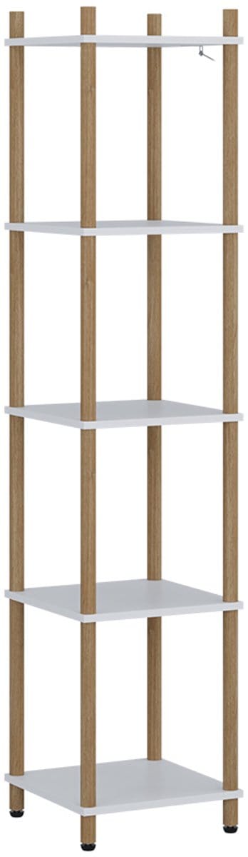 Vicco Bivio Hoekrek – 30 x 133 cm 5 planken Wit/dennenhout