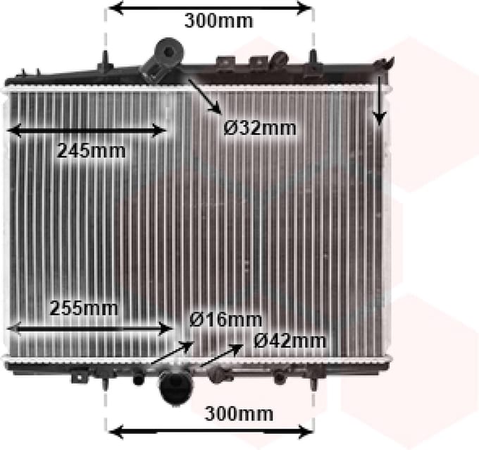 Van Wezel - RADIATOR VOOR CITROEN C5 2001-2004 133079