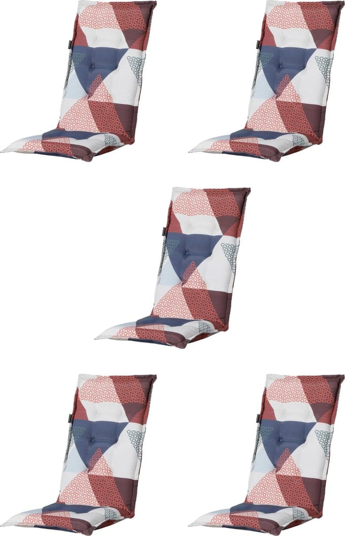 Madison - Tuinkussen - Universeel - Triangle Blue - 5 stuks - 123x50cm